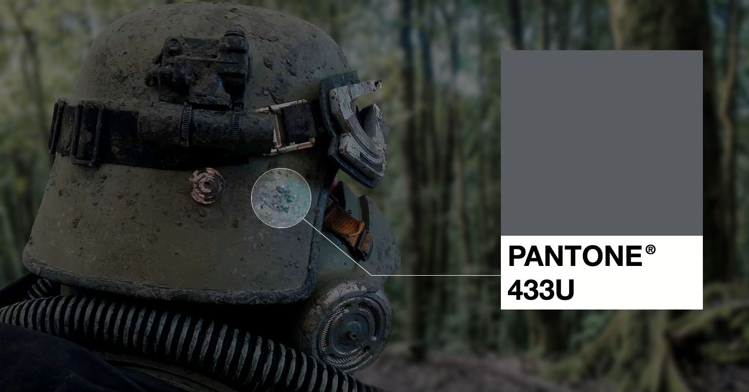 How MyPerfectColor matched Star Wars SOLO Mudtrooper Pantone 433 U Paint